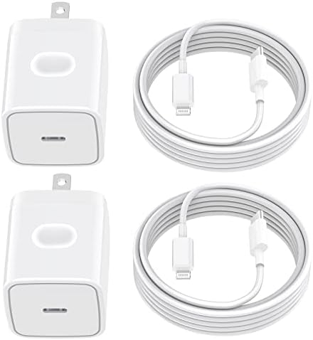 [Apple MFI מוסמך] מטען מהיר של iPhone, belcompany 2pack 20W PD PD USB C מטען קיר סוג C חסימת מטען מהיר עם כבל USB-C